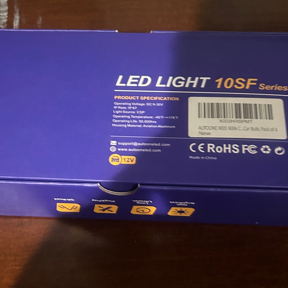 AUTOONE AUTO LED HEADLIGHTS MODEL 9005(HB3)+9006 (HB4)) led light 10SF series